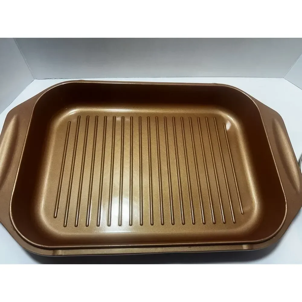 Copper Chef Wonder Cooker XL Grill & Roaster Pan Set With Lid. No Basket!